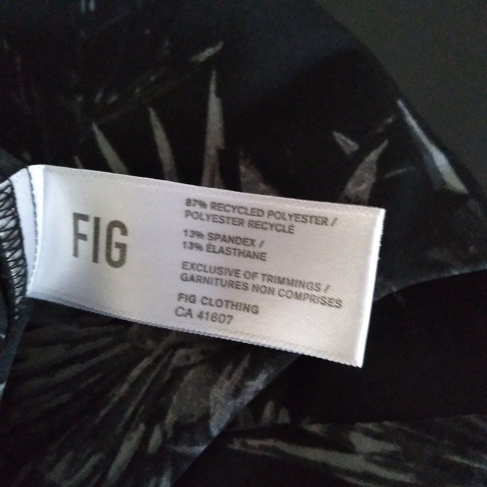 𝅺FIG Jul UPF‎ Romper Wrinkle-Resistant Sleeveless Tie Waist black gray womens L - Picture 9 of 10
